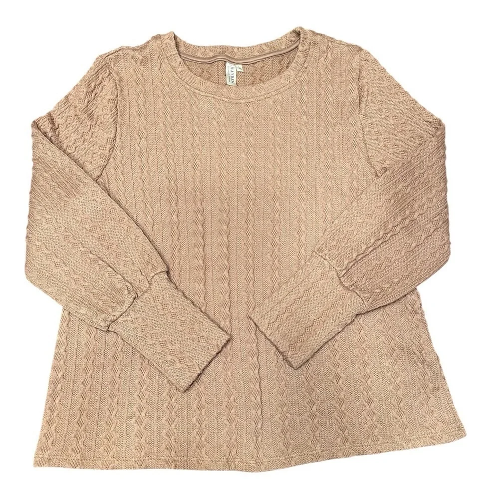 Hayden Textured Cable Knit Sweater Size L